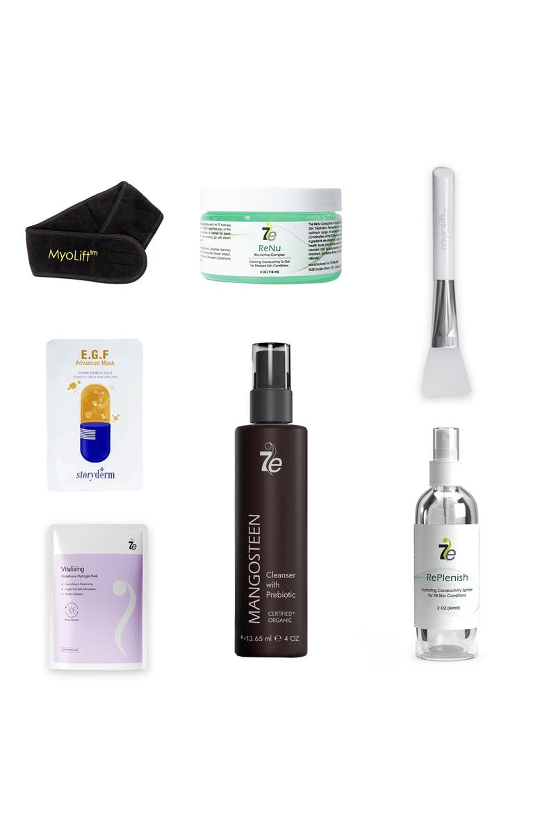 7e Wellness MyoLift Moisture Boost Kit | 2-Week Hydration & Skin Barrier Restoration | Ideal for Dehydrated, Dry, Sensitive Skin | Includes Serums, Masks, Spritzer & More | Use with MyoLift Microcurrent Device, Alternate, color, NO COLOR