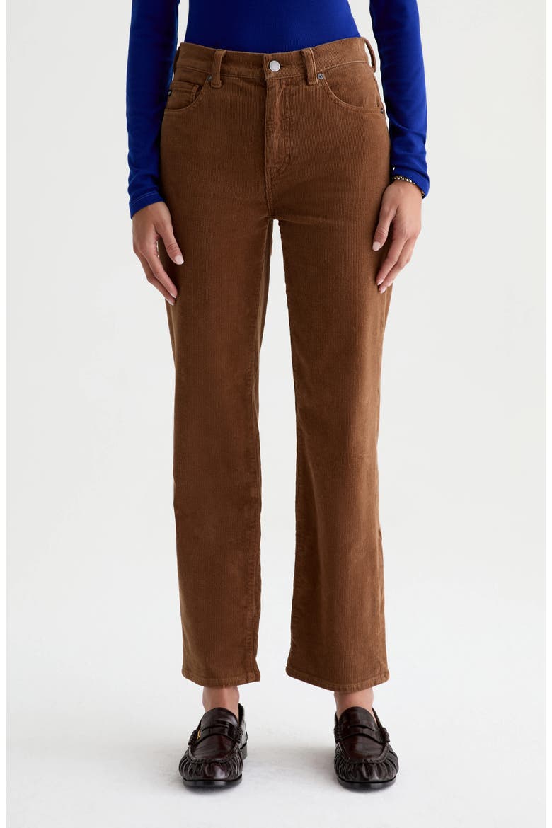 Brinley Mid Rise Straight Leg Corduroy Jeans, Main, color, BRONZE BEAT