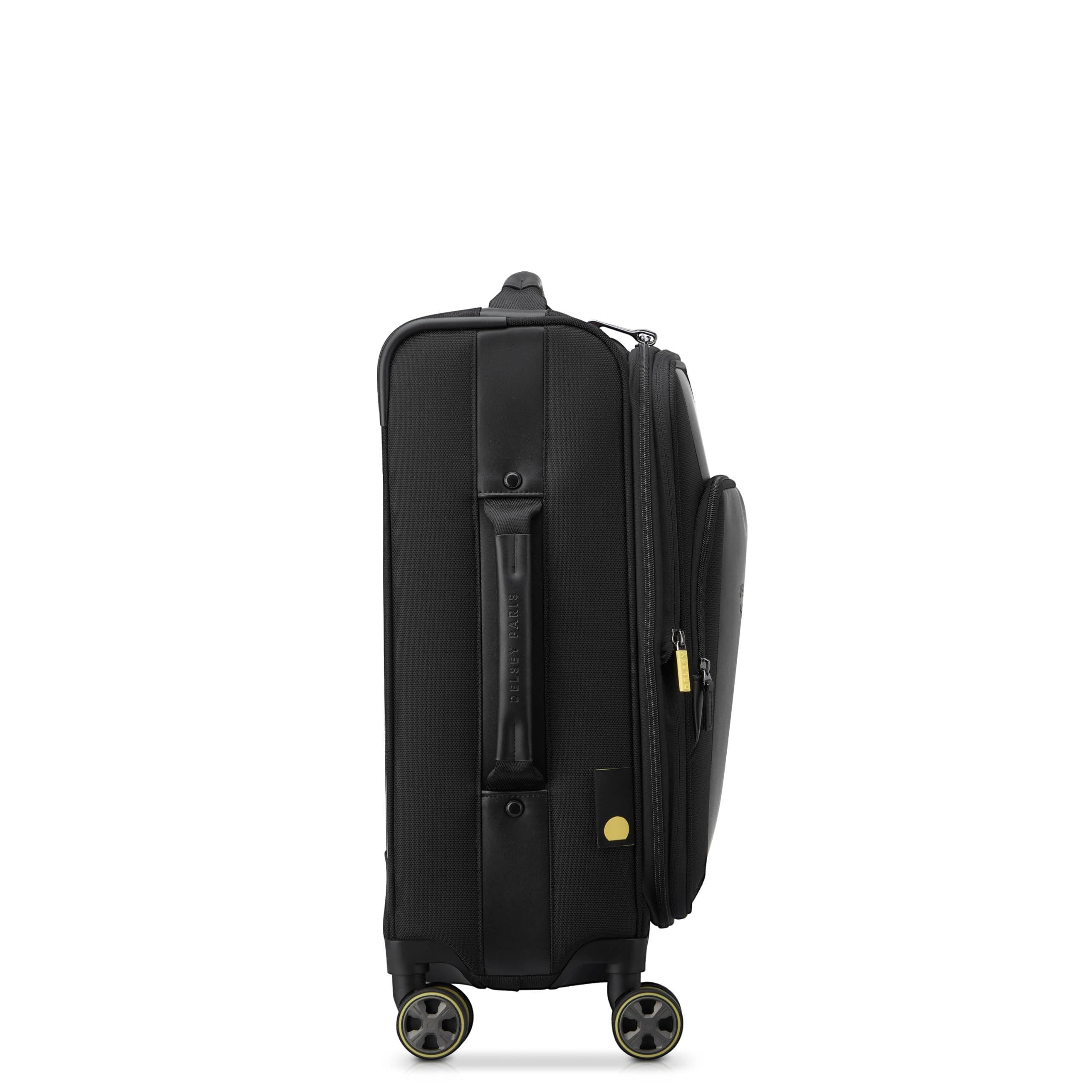 Delsey Paris Wagram 20" Carry On Softside Expandable Luggage with Spinner Wheels, Alternate, color, Black