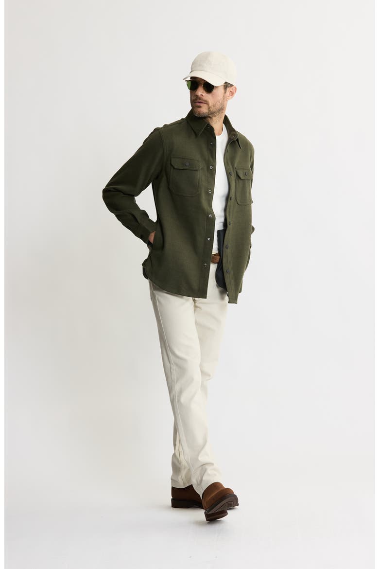 Brushed Knit Shirt Jacket, Alternate, color, OLIVE