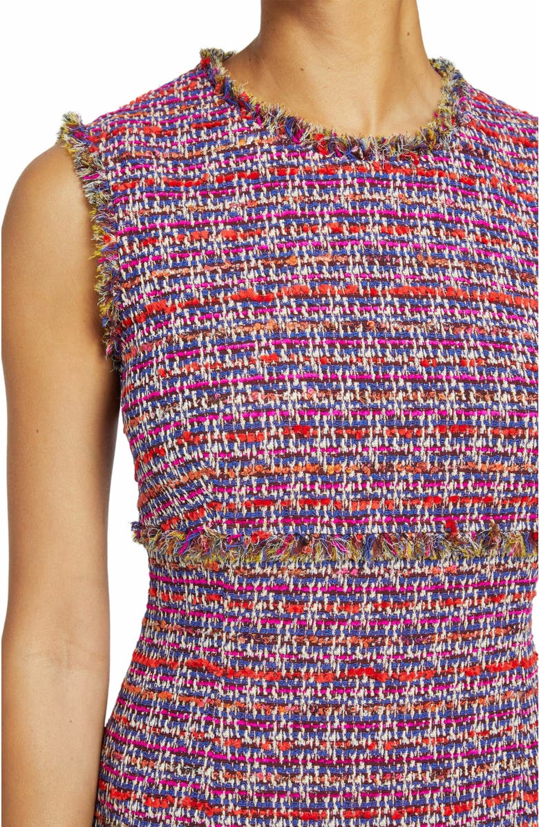 Santorelli ANDI Sleeveless Fit and Flare Sheath Dress in Lightweight Modern Tweed, Alternate, color, 