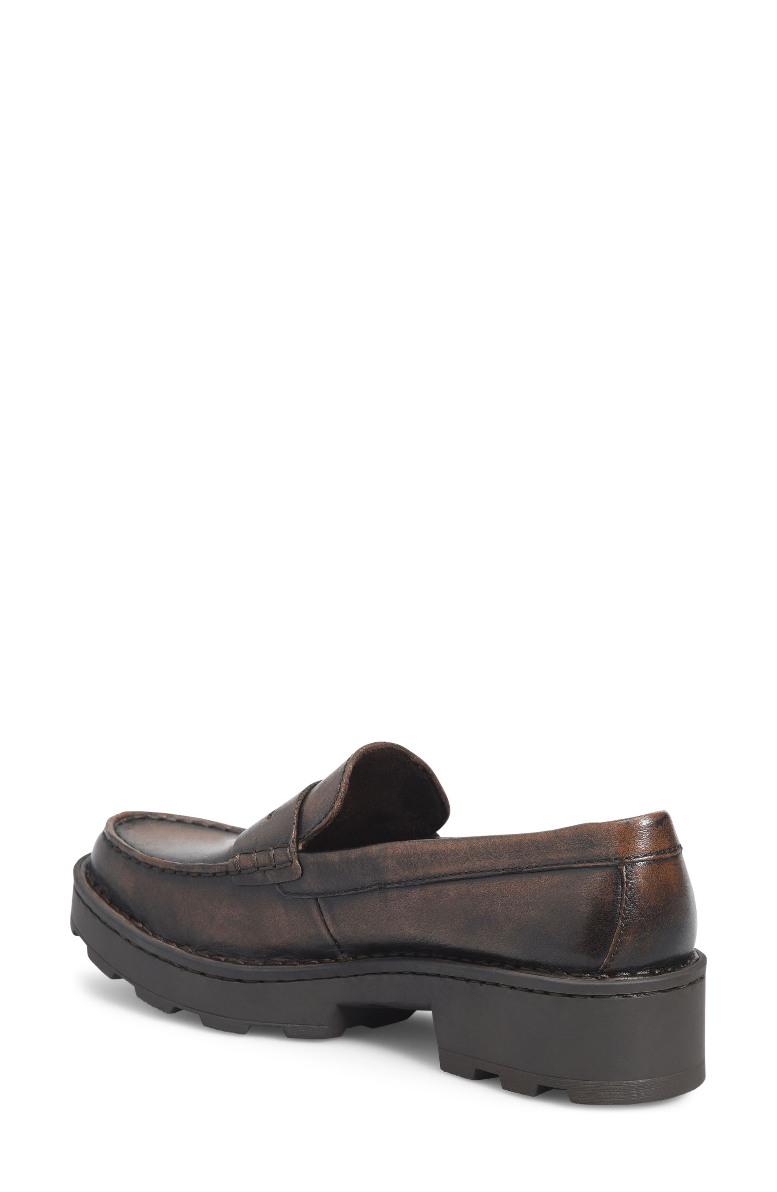 Børn Carrera Platform Penny Loafer, Alternate, color, Tan Brush Off Leather