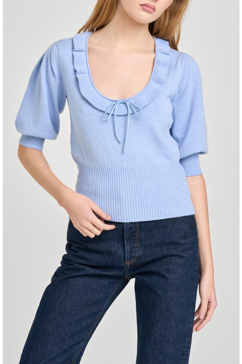 Paulina Puff Sleeve Sweater, Main, color, CORNFLOWER