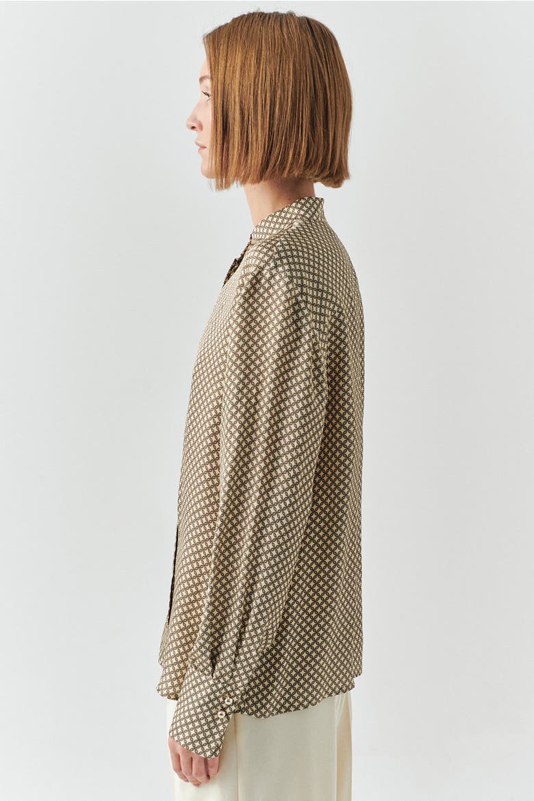 Louise Printed Shirt, Alternate, color, Beige Patterned