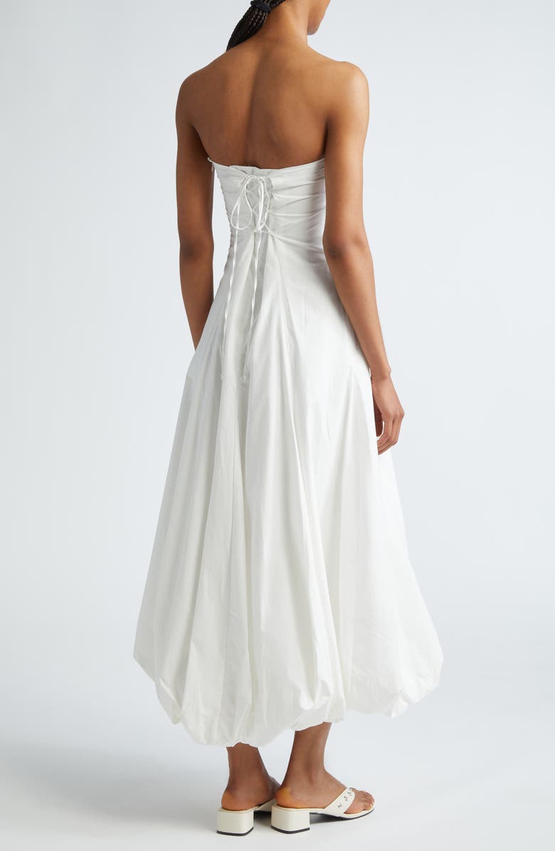 Paloma Wool Globo Strapless Bubble Hem Midi Dress, Alternate, color, 