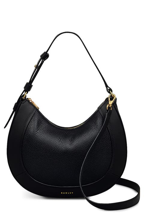 Merchant Hall Small Crescent Leather Shoulder Bag
