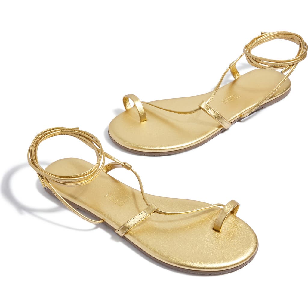 Tkees Jo Lace-up Sandal In Gold