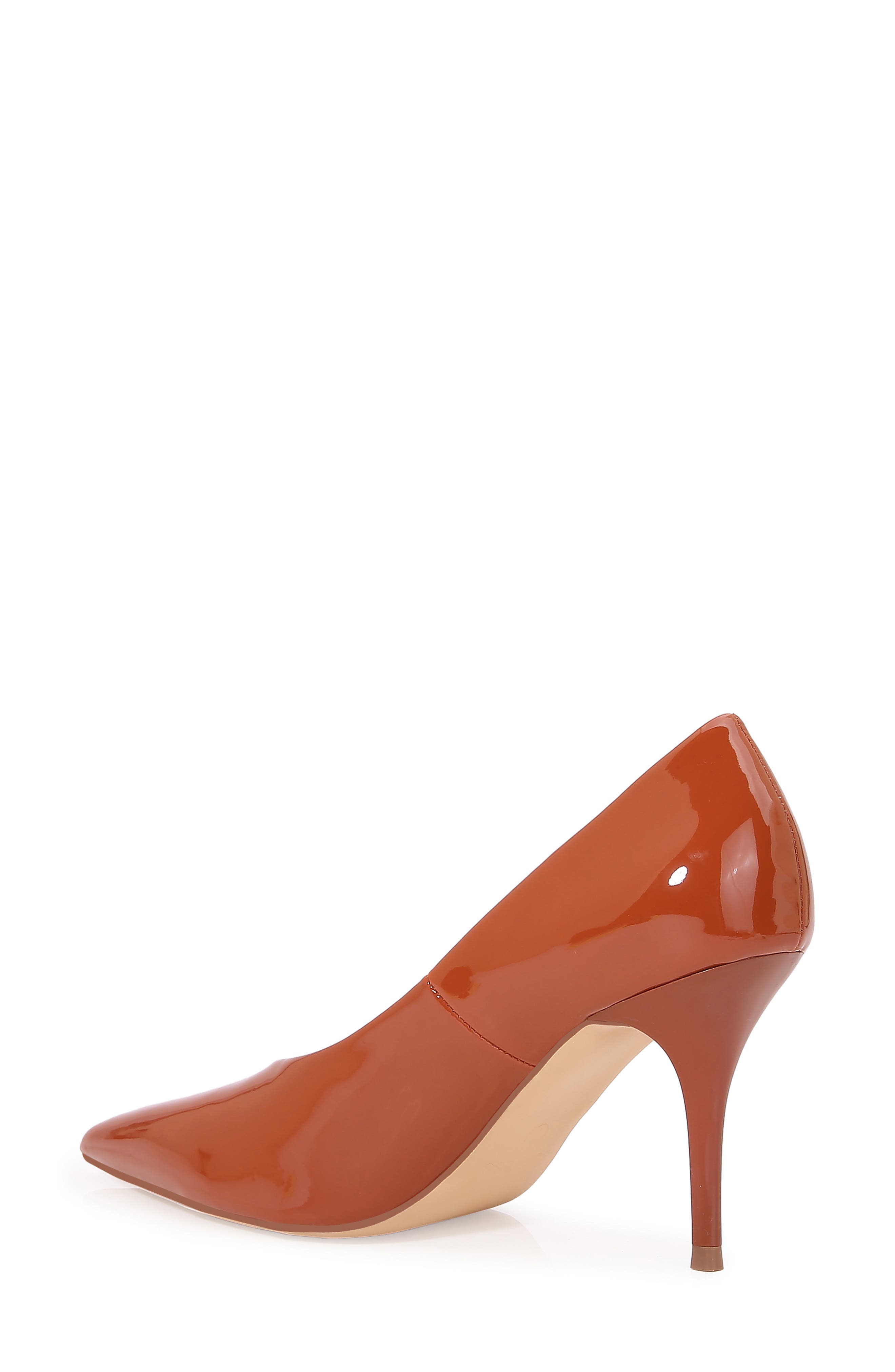 BERNESS Patent Pointed Toe Pump, Alternate, color, Camel