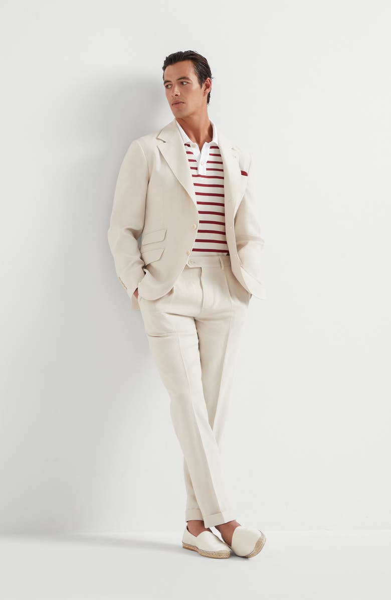 Brunello Cucinelli Leisure fit trousers with pleat, Alternate, color, 