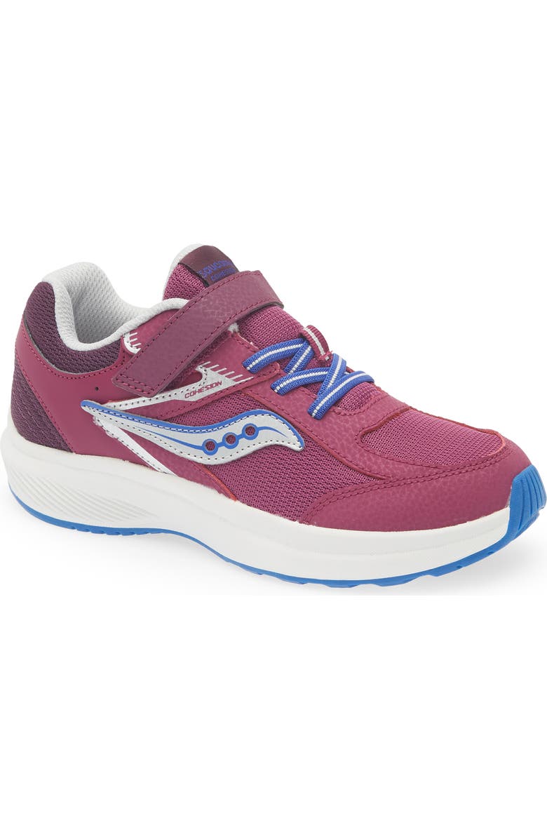 Saucony Kids' Cohesion Kidz A/C Sneaker, Main, color, Plum