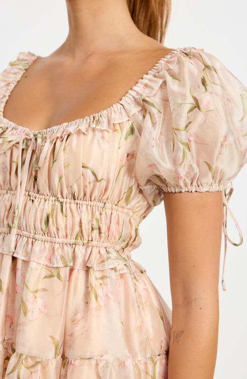 En Saison Kimberly Mini Dress In Cantaloupe Multi In Multi
