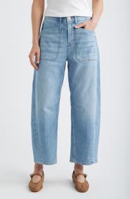 SPANX® Lightweight High Waist Barrel Leg Jeans
