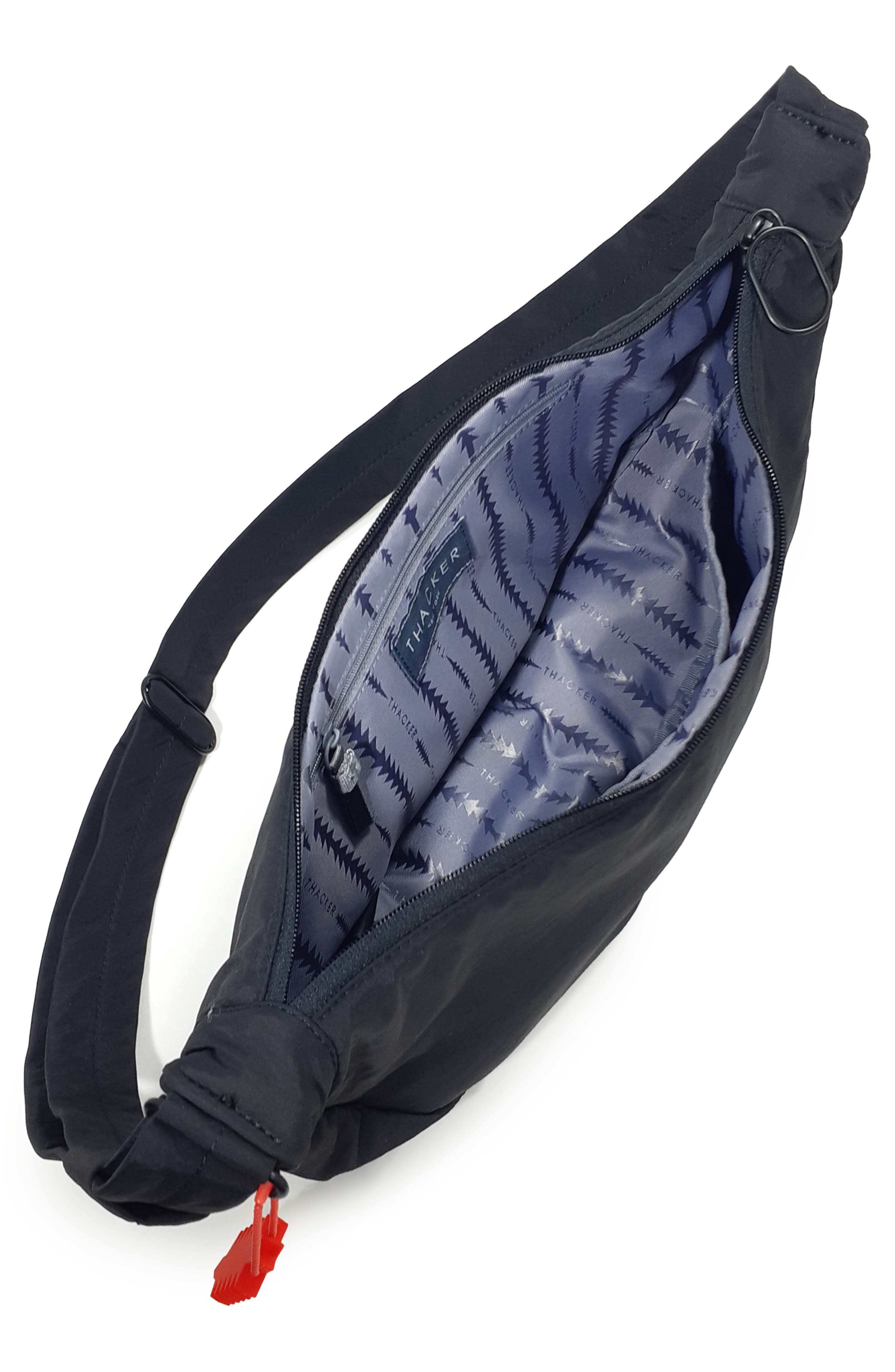 Thacker Cleo Large Crescent Bag, Alternate, color, Black