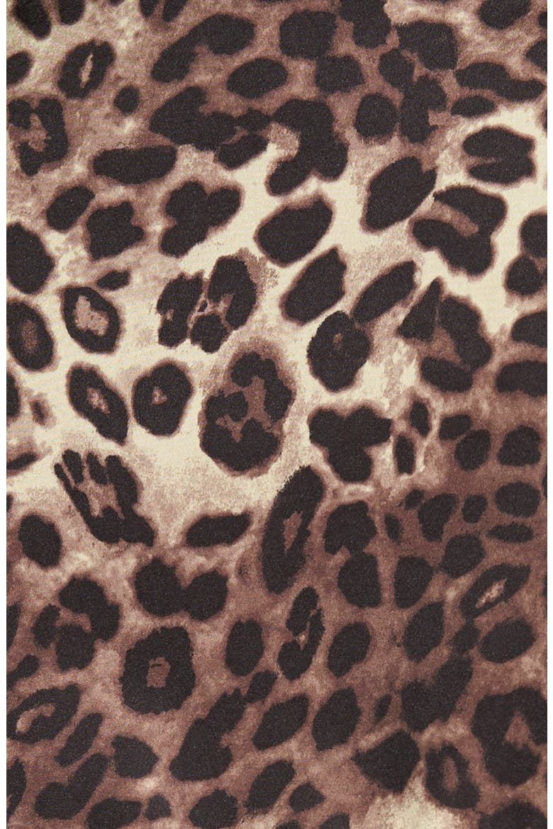 Animal Print Double Breasted Trench Coat, Alternate, color, LEOPARD