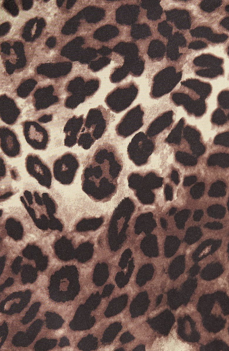Via Spiga Animal Print Double Breasted Trench Coat, Alternate, color, 