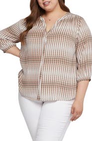NYDJ Semisheer Pintuck Blouse