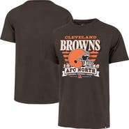 '47 Men's '47 Brown Cleveland Browns Stripe Splash Franklin Throwback T-Shirt