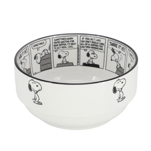 Gibson Sunday Strips 2 Piece 6 Inch Round Fine Ceramic Bowl Set In White