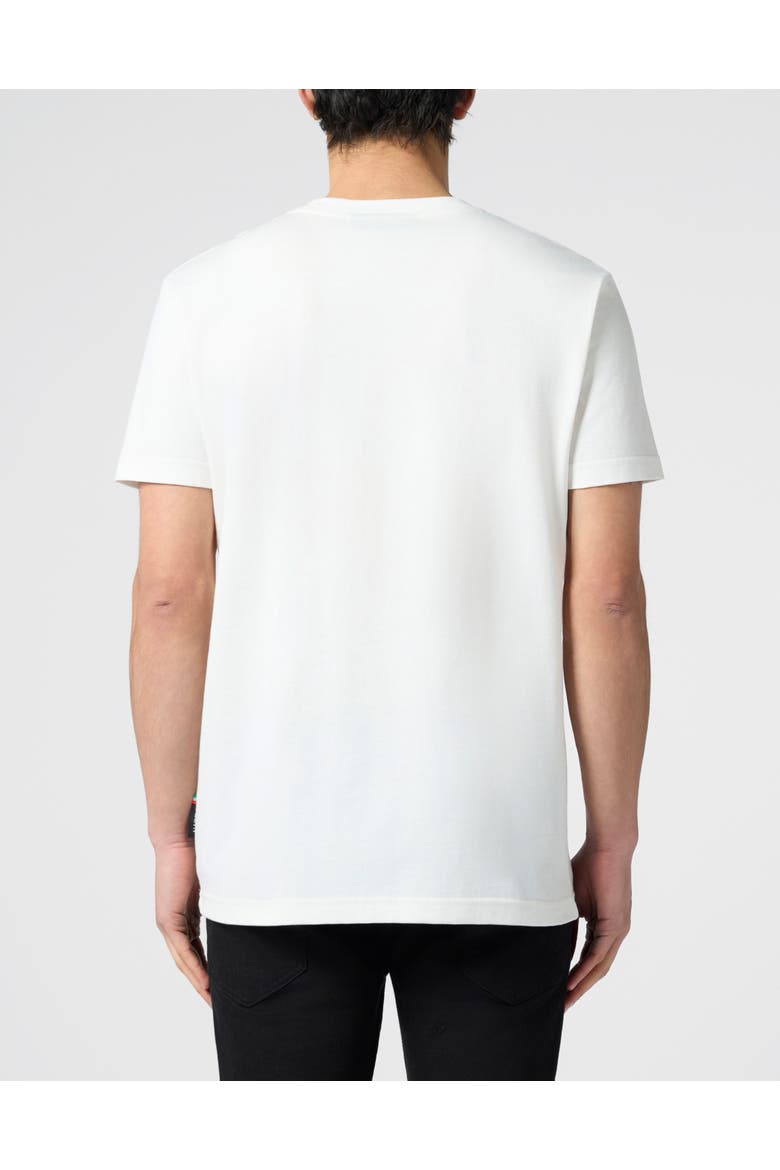Round Neck T-Shirt Teddy Tennis Patch Men, Alternate, color, OffWhite