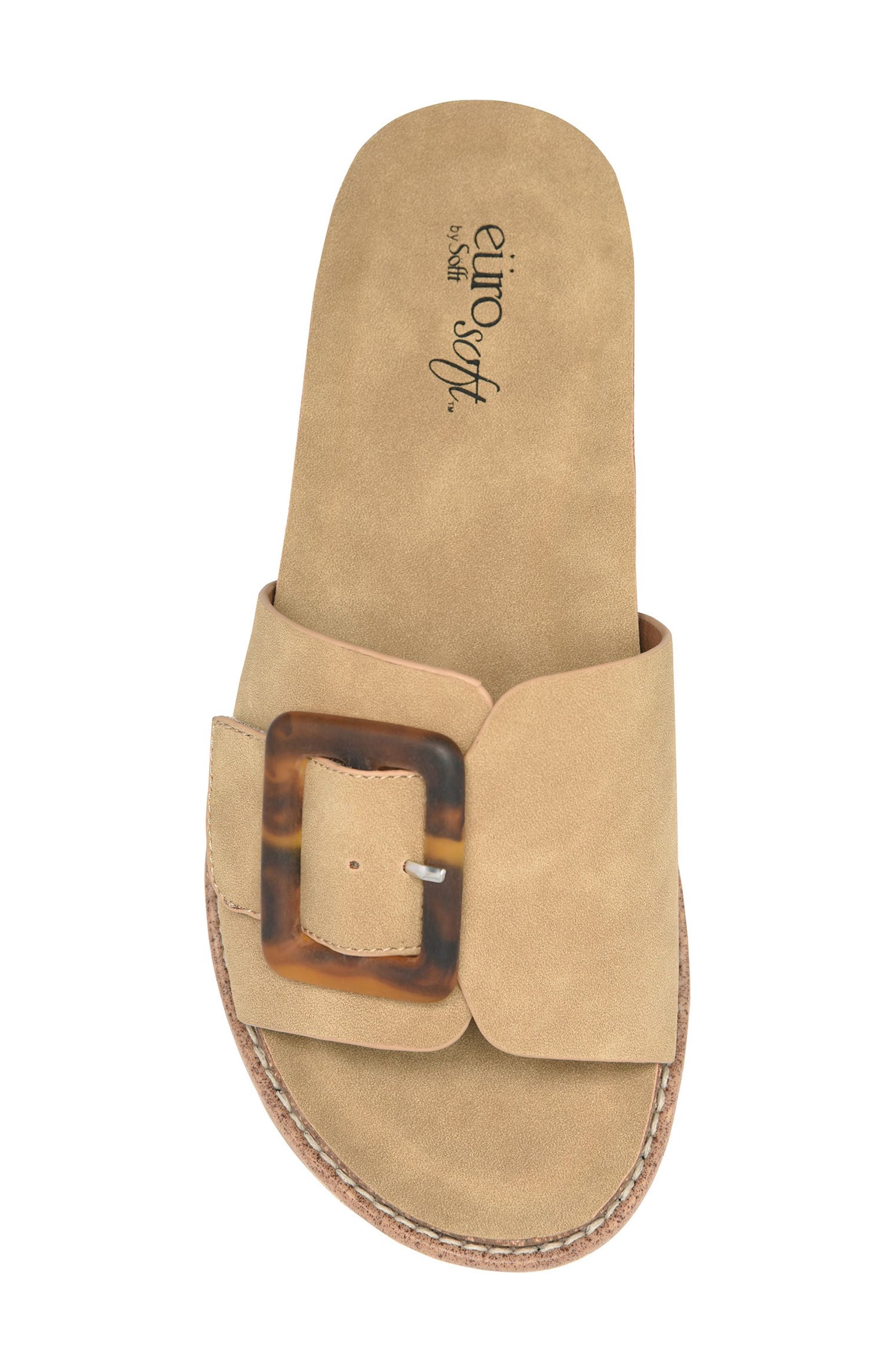 EUROSOFT Galilee Slide Sandal, Alternate, color, Clay