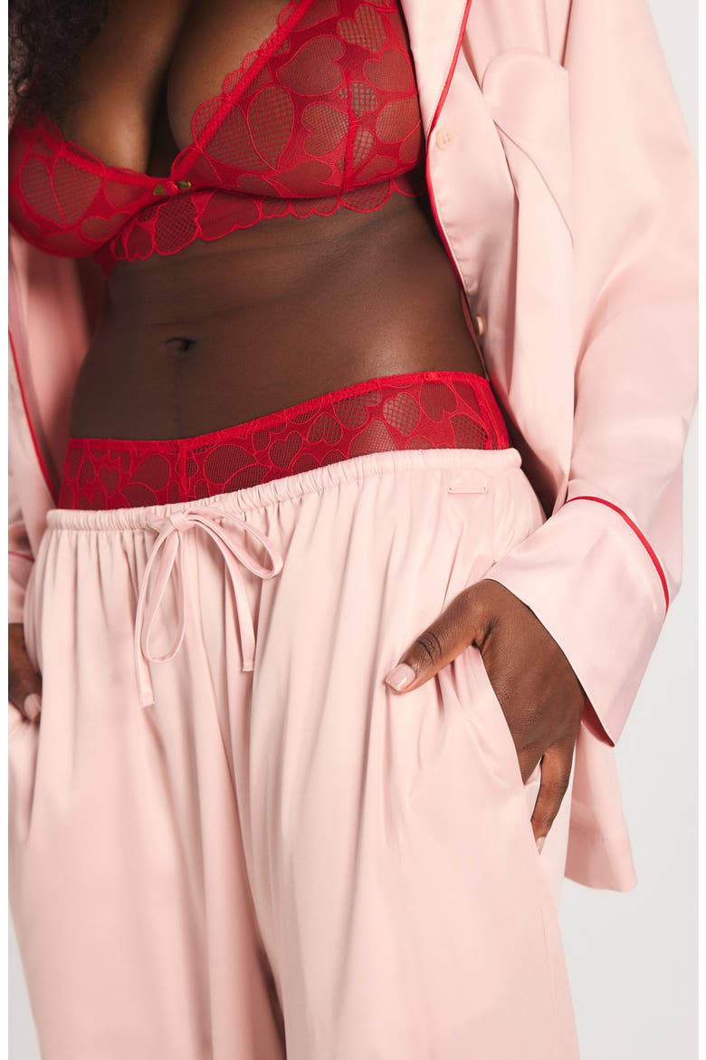 Satin Ever After Pajama Pants, Alternate, color, RETRO ROSE