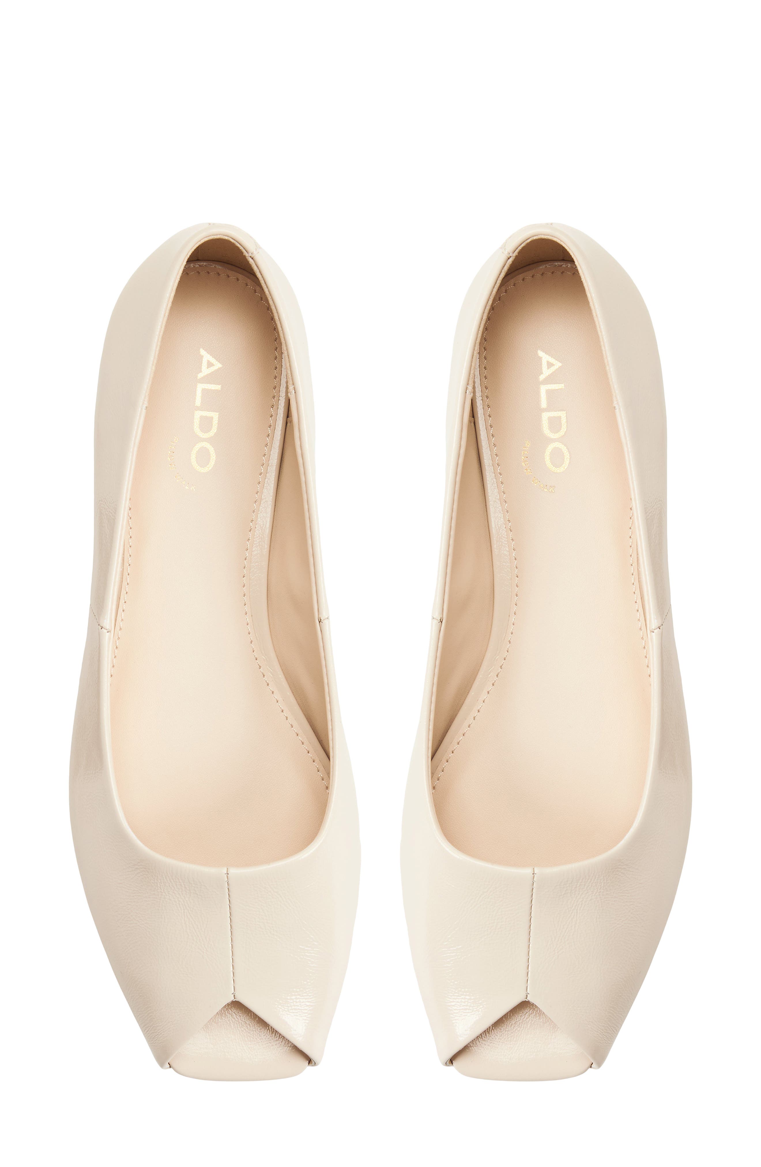 Alieiki Peep Toe Flat, Alternate, color, WHITE