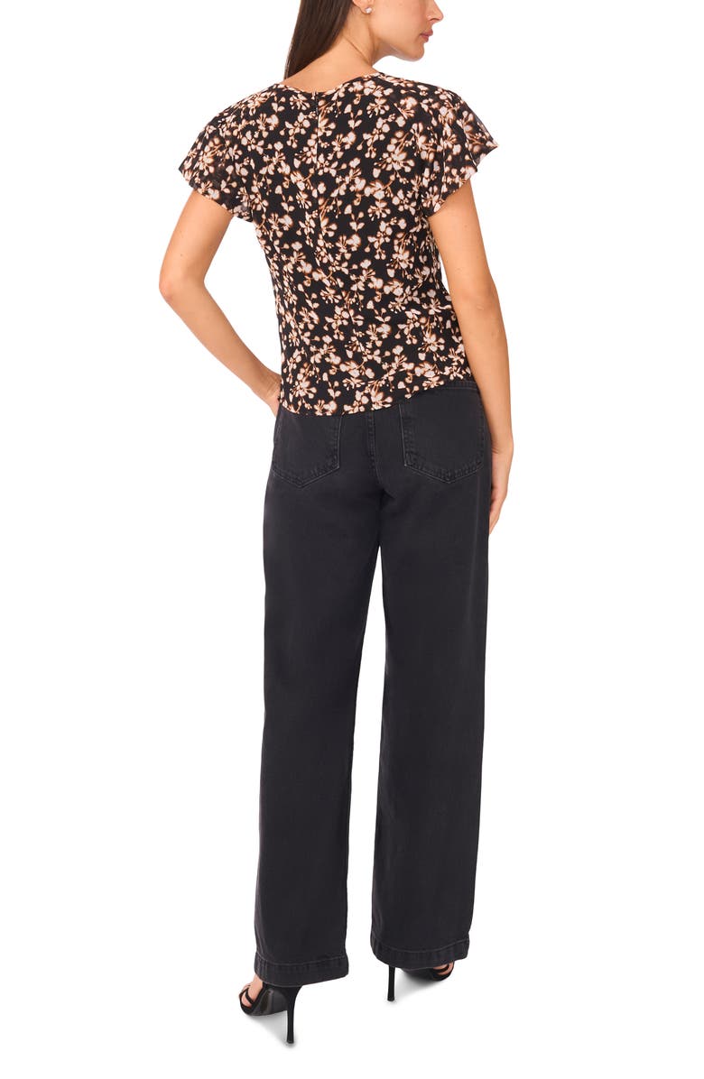 Parker Pucker Sleeve Top, Alternate, color, Rich Black