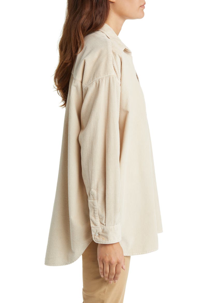 Shirley Oversize Button-Up Shirt, Alternate, color, VINTAGE WHITE