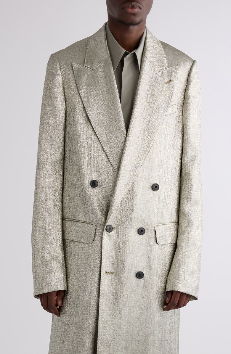 Dries Van Noten Razon Double Breasted Topcoat, Main, color, 