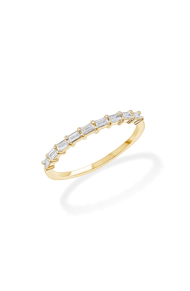 LANA 14K Gold Baguette Diamond Stacking Ring, Main, color, Yellow Gold
