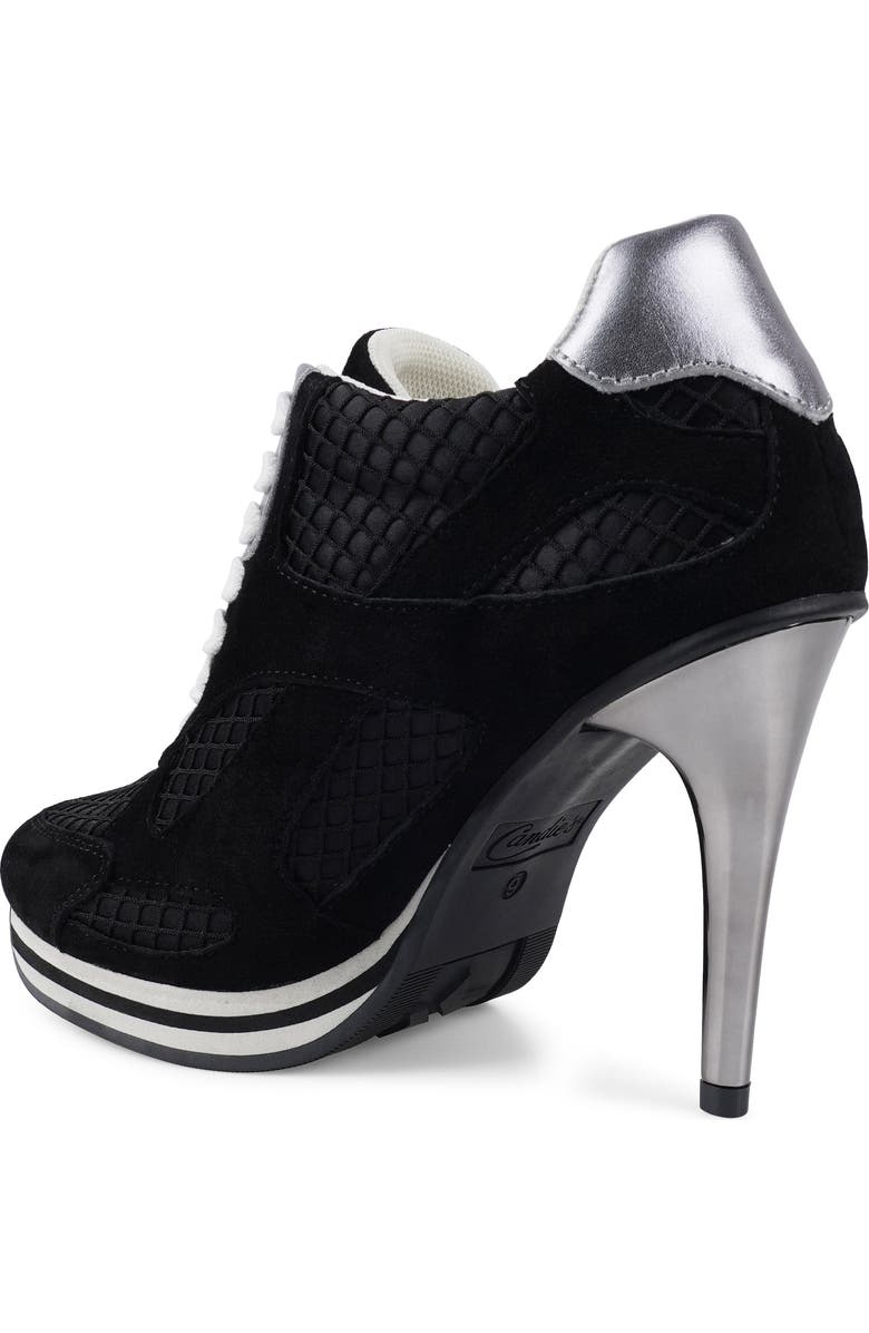 Candie's Lace-Up Platform Pump, Alternate, color, Black Suede