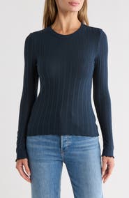 Splendid Long Sleeve Pointelle T-Shirt