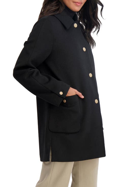 Paula Single Breasted Wool Bend Coat
