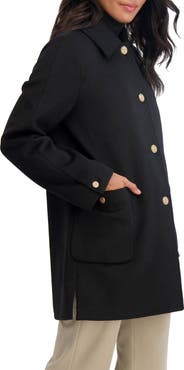 Tahari Paula Single Breasted Wool Bend Coat