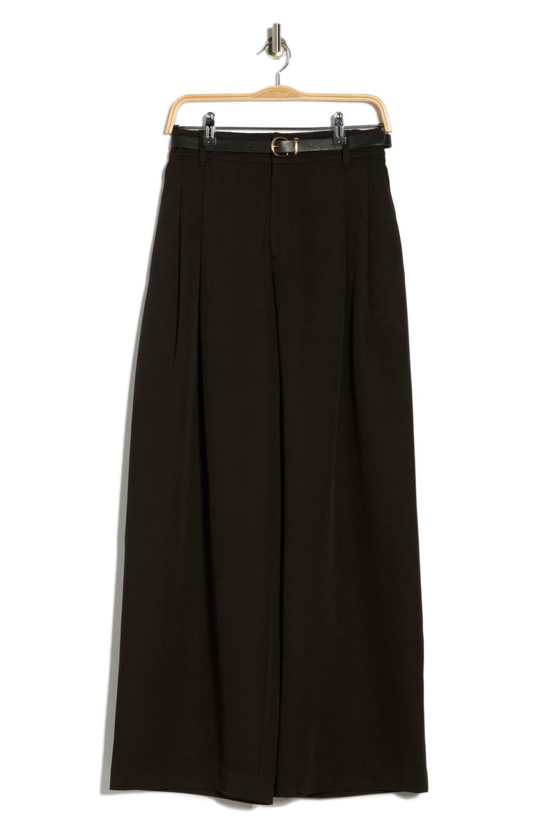 Gemma + Jane Double Pleat Wide Leg Pants, Alternate, color, Black