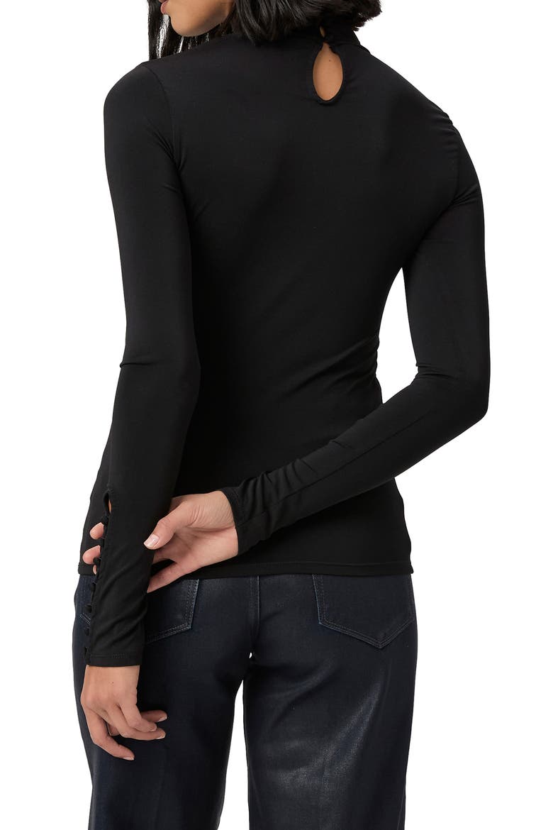 Ciri Mock Neck Long Sleeve Top, Alternate, color, BLACK