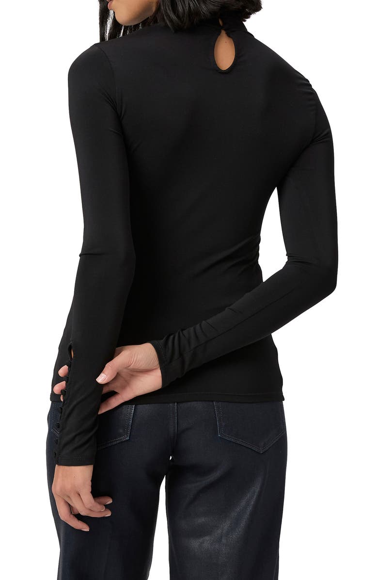 PAIGE Ciri Mock Neck Long Sleeve Top, Alternate, color, Black