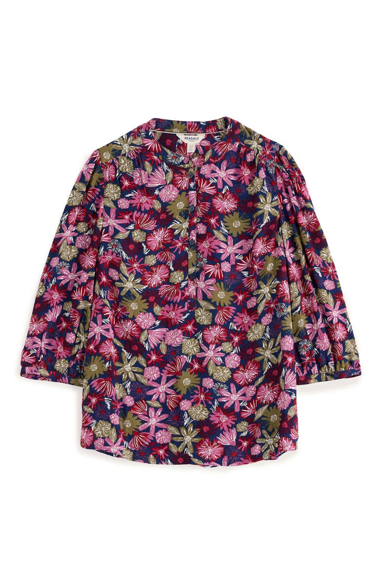 Willow Path Top, Alternate, color, SKETCHBOOK BLOOMS ROSA