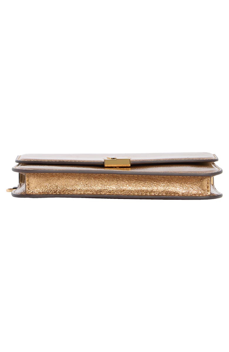 Kate Spade New York dakota crinkle metallic wallet, Alternate, color, Gold