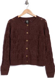 Bobeau Pointelle Cardigan