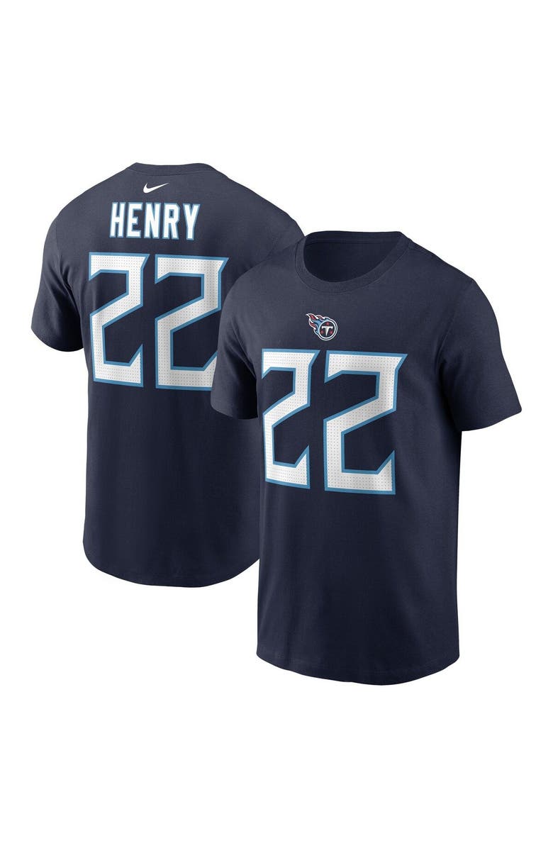 Nike Men's Nike Derrick Henry Navy Tennessee Titans Player Name & Number T-Shirt, Main, color, 
