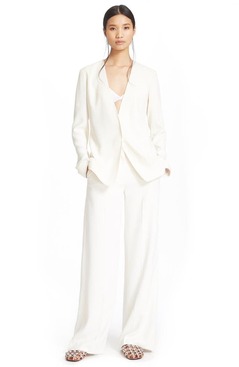 alexanderwang.t T by Alexander Wang Wide Leg Crepe Trousers, Alternate, color, 