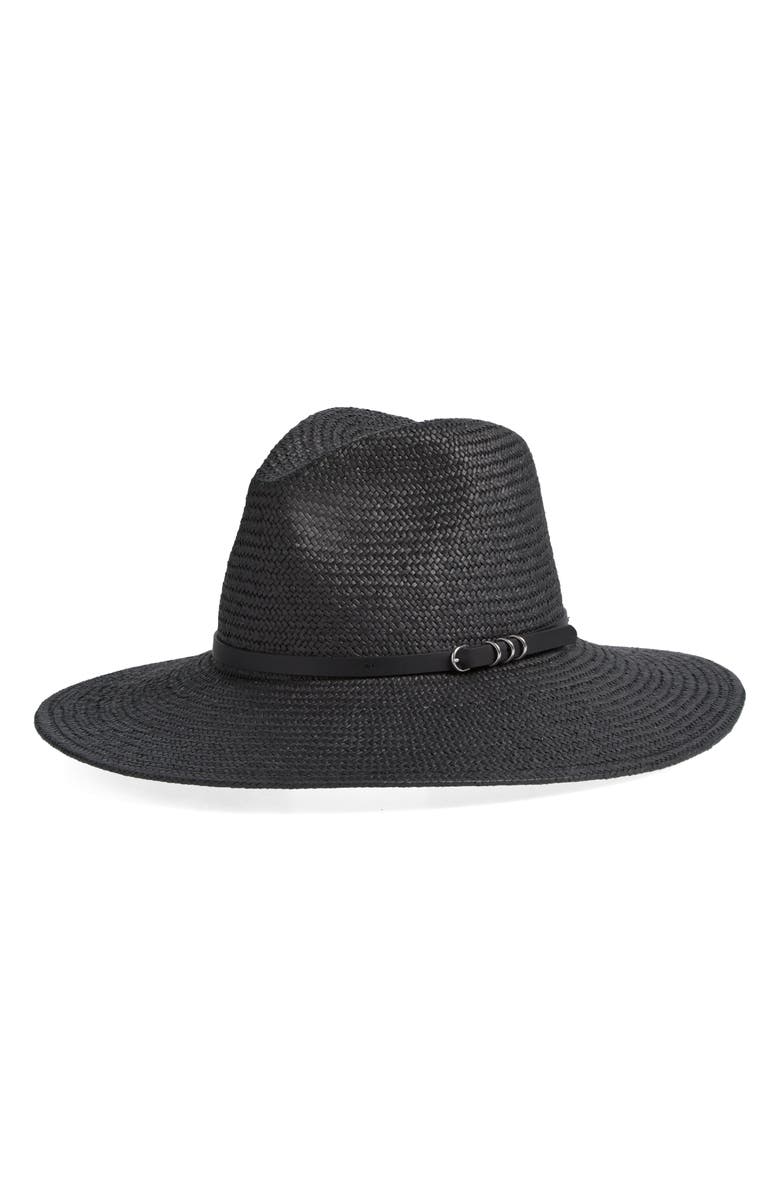 rag & bone Spire Wide Brim Straw Fedora, Main, color, 