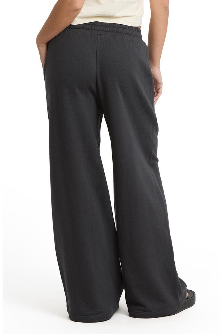 Midnight Session Wide Leg Fleece Sweatpants, Alternate, color, OFF BLACK