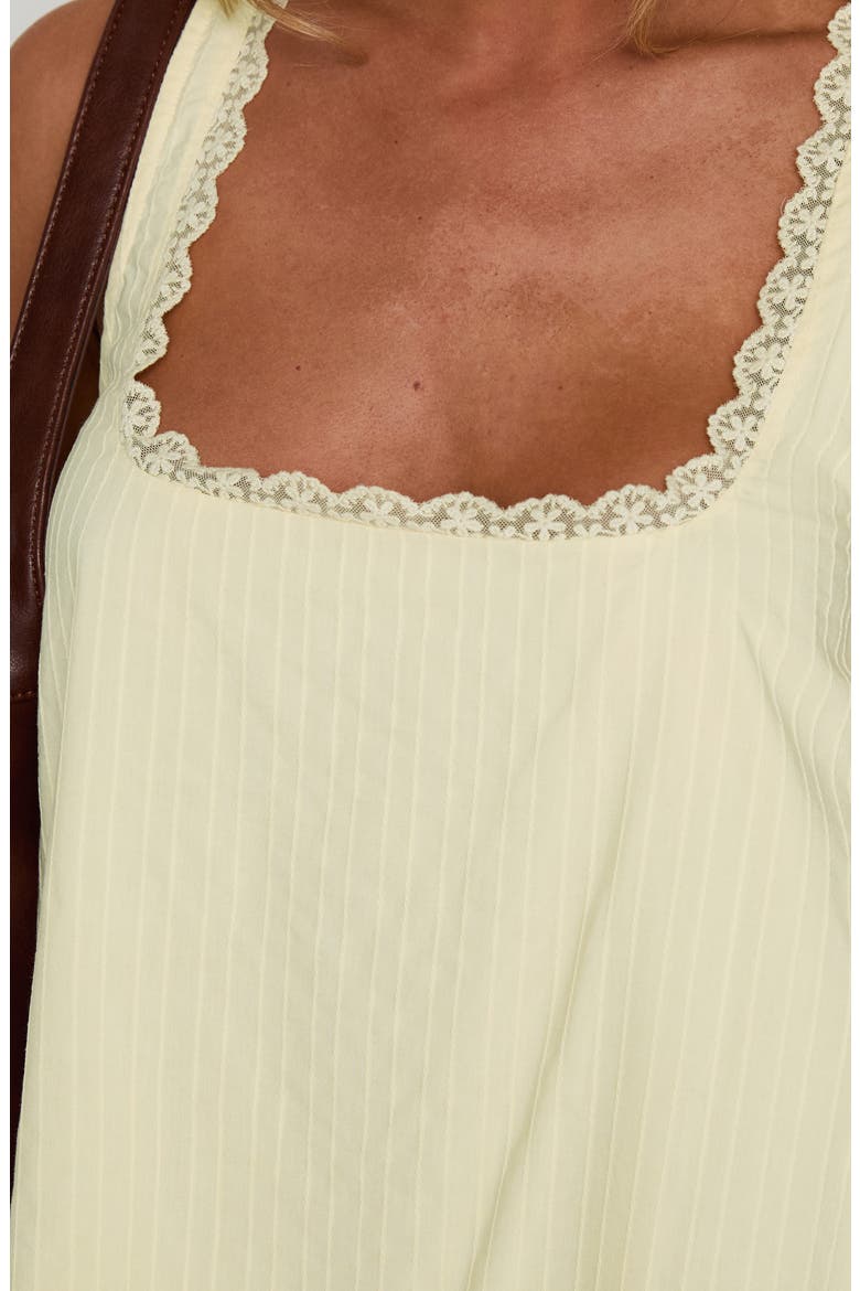 Alanah Embroidered Cotton Minidress, Alternate, color, LEMON