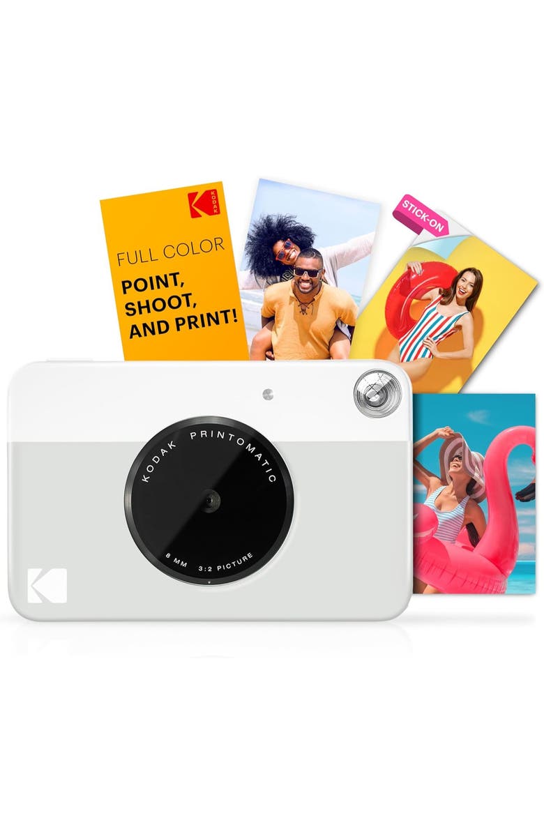 Kodak Printomatic Camera w/ Blue Case Bundle, Alternate, color, Grey