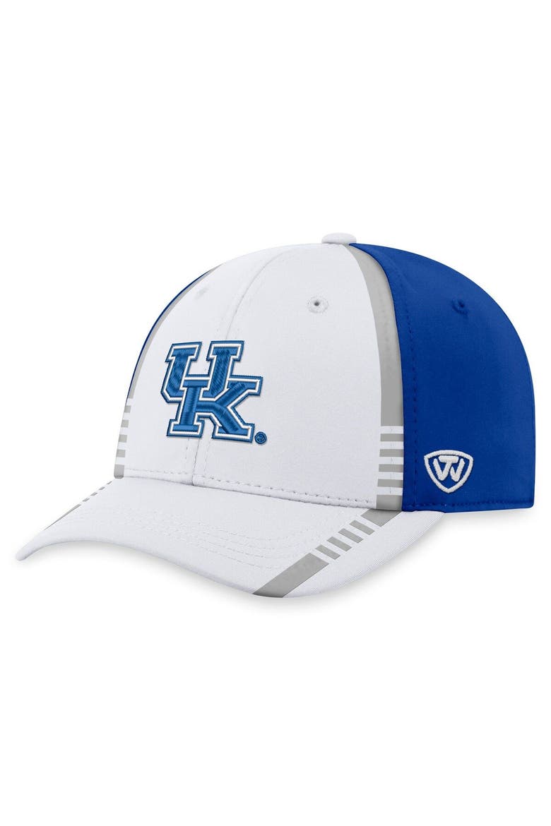 Men's Top of the World White/Royal Kentucky Wildcats Iconic Flex Hat, Main, color, White