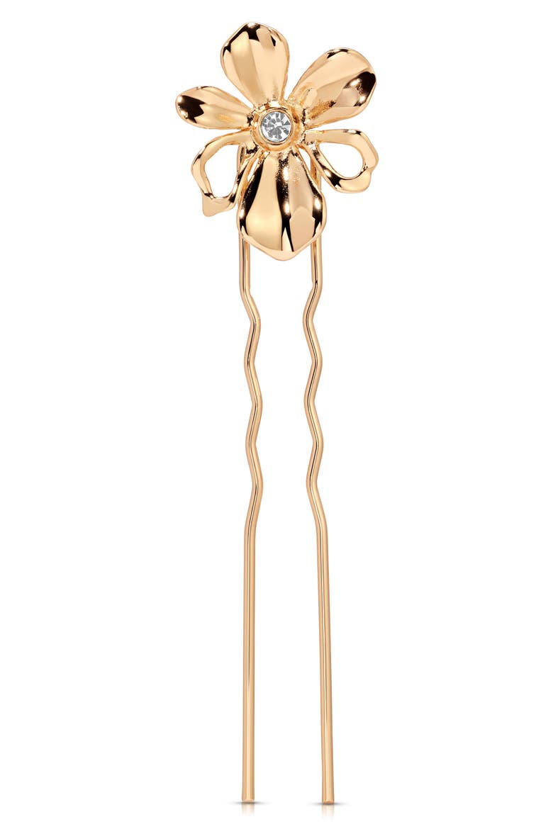 Petals Hair Pin, Main, color, GOLD