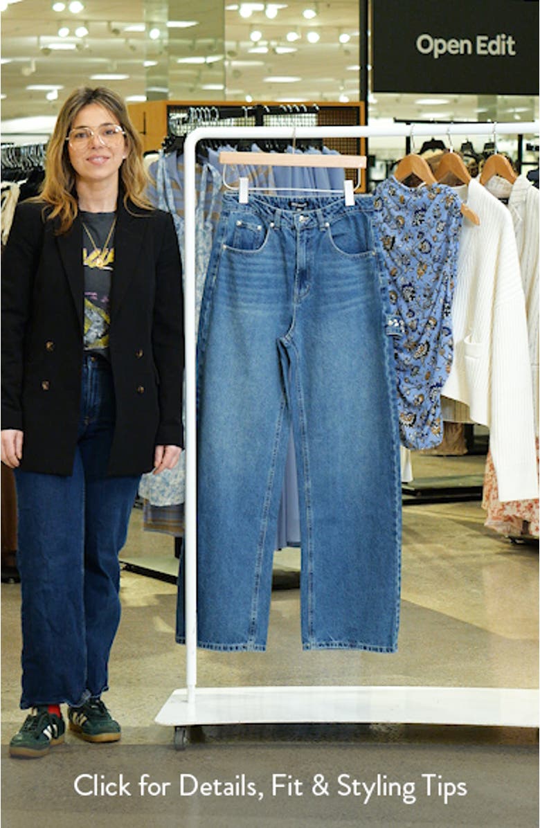 Sydnee Embellished Wide Leg Carpenter Jeans, sales video thumbnail