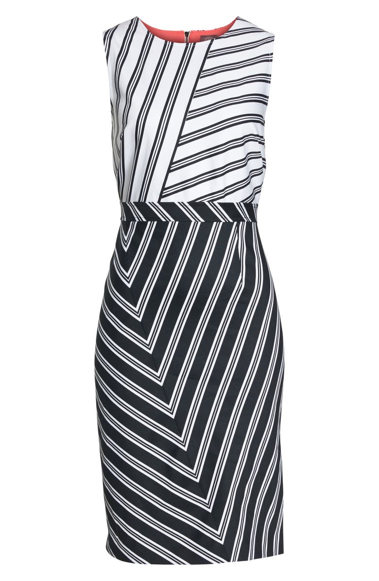 Vince Camuto Stripe Sheath Dress, Alternate, color, 